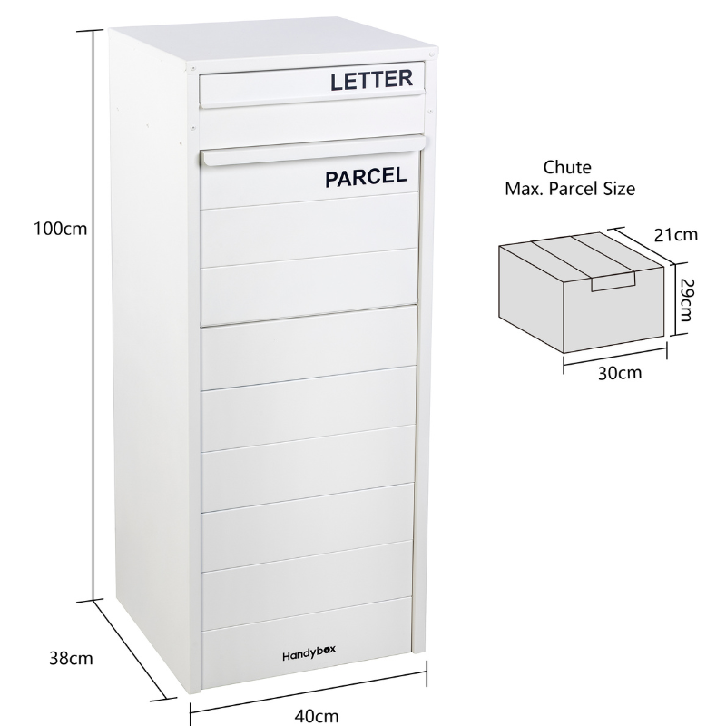 Crocodile Freestanding Large Parcel and Mail Letterbox Surfmist