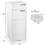 Crocodile Freestanding Large Parcel and Mail Letterbox Surfmist