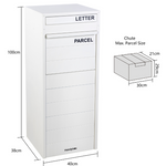 Crocodile Freestanding Large Parcel and Mail Letterbox [White]