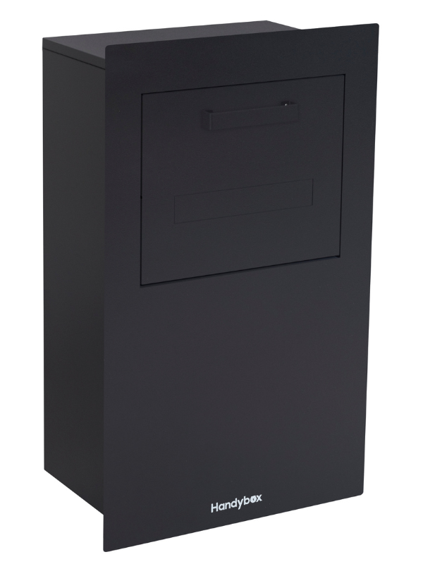 Tassie Devil MKII Brick & Fence Mounted Parcel Letterbox – Black