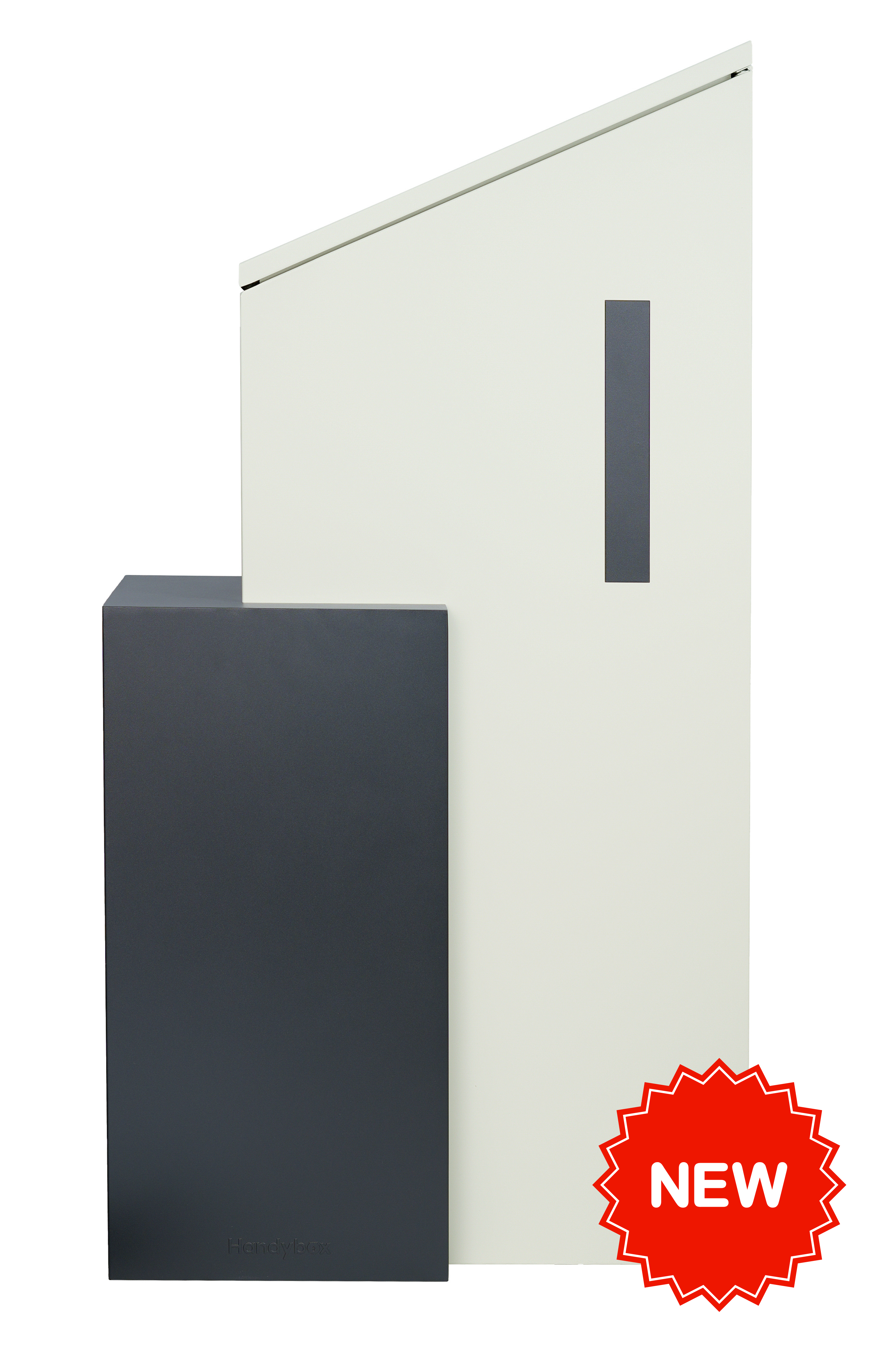Pelican Freestanding Parcel Letterbox - Surfmist/Monument