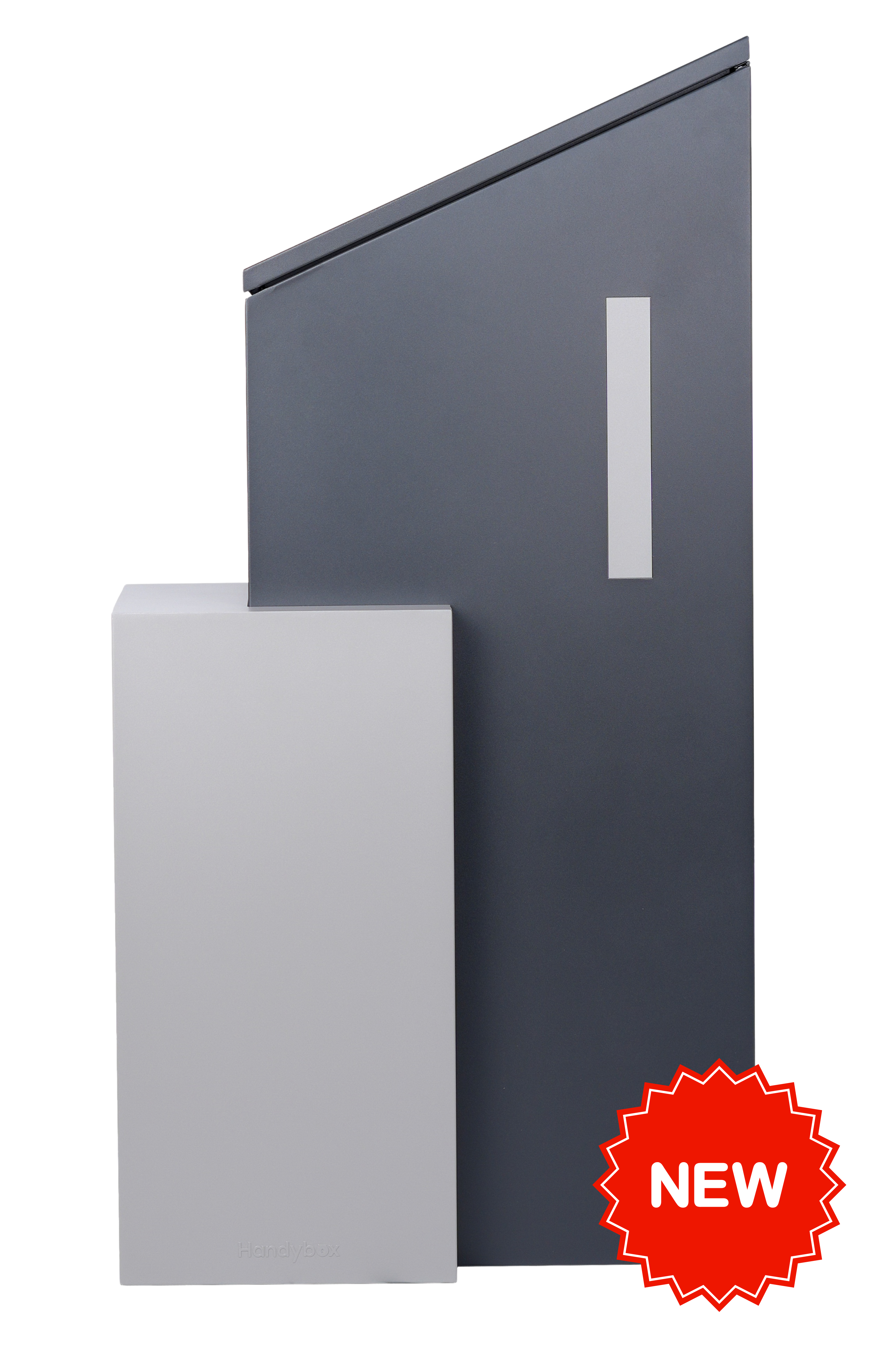 Pelican Freestanding Parcel Letterbox - Monument/Light Grey