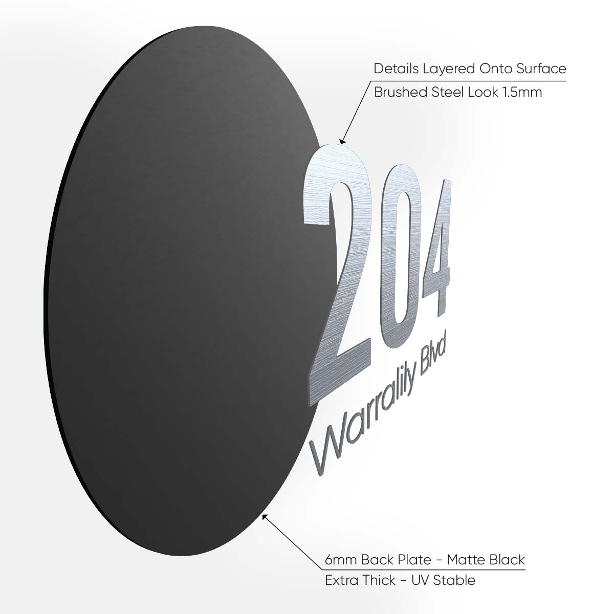 Modern Street Address Sign – BARWON - Street Address Signs - modern-street-address-sign-barwon - HandyBox