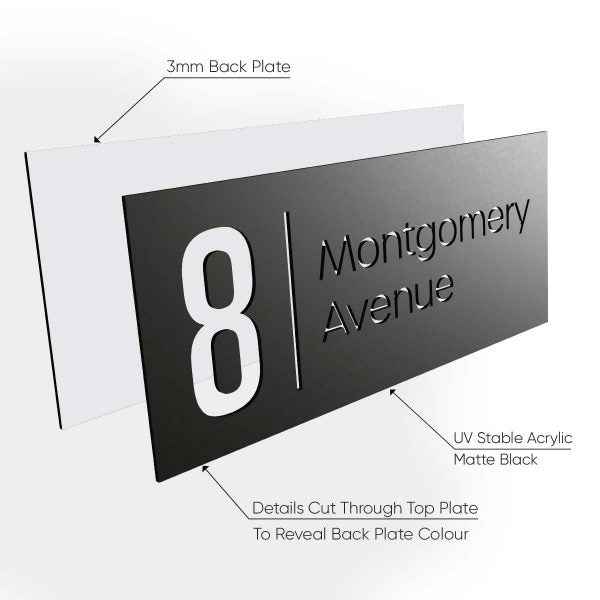 Rectangle House Number – CARINE - House Number Signs - rectangle-house-number-carine - HandyBox
