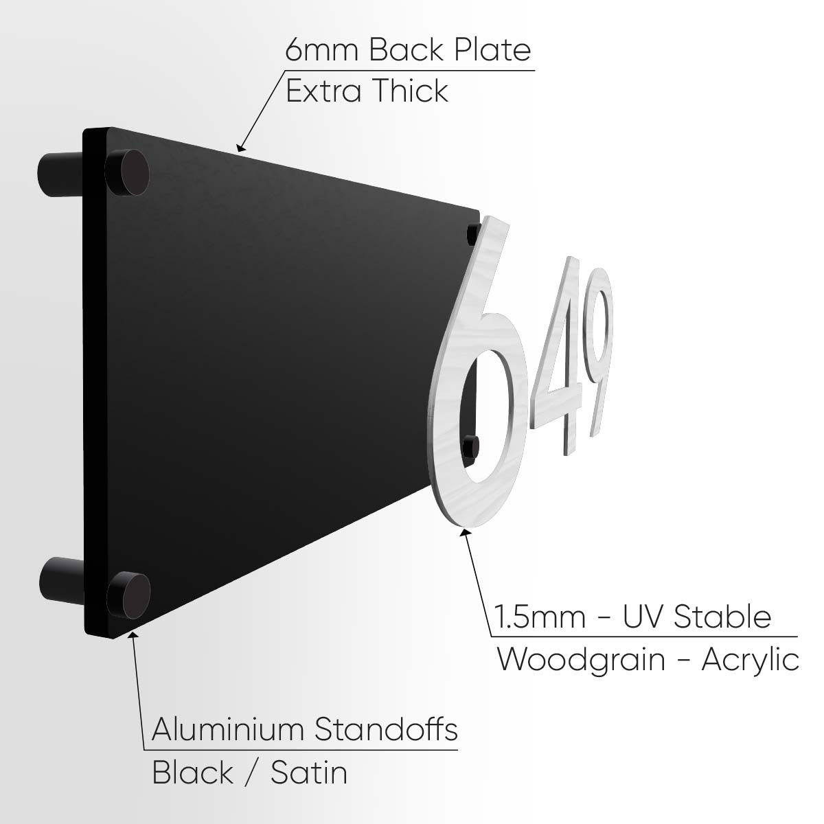 Rectangle House Number – HAVANA - House Number Signs - rectangle-house-number-havana - HandyBox