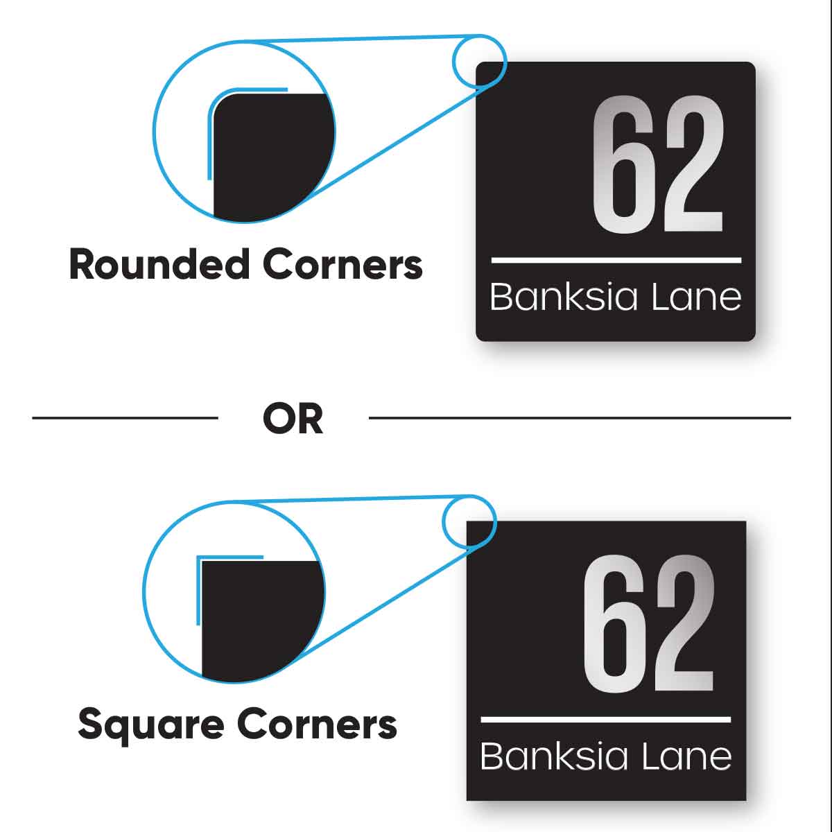 Square House Number Plaque – BUCKLEY - House Number Signs - square-house-number-plaque-buckley - HandyBox