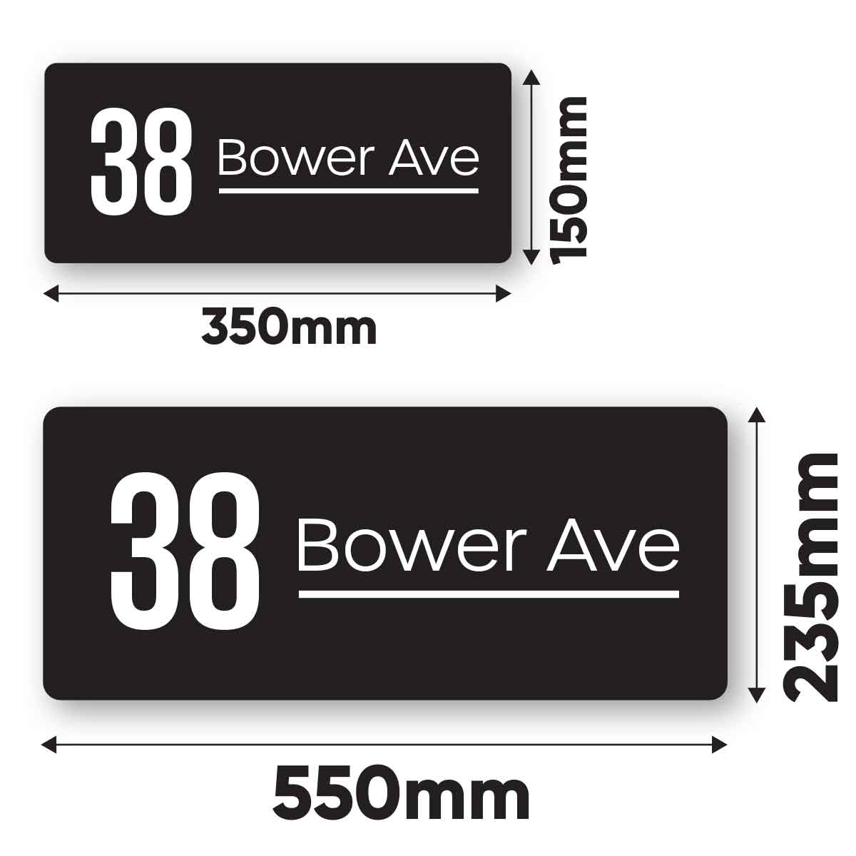 Rectangle House Number – CARINE - House Number Signs - rectangle-house-number-carine - HandyBox