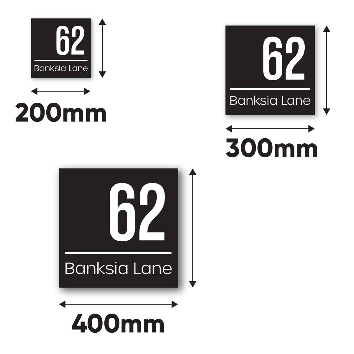 Square House Number Plaque – BUCKLEY - House Number Signs - square-house-number-plaque-buckley - HandyBox