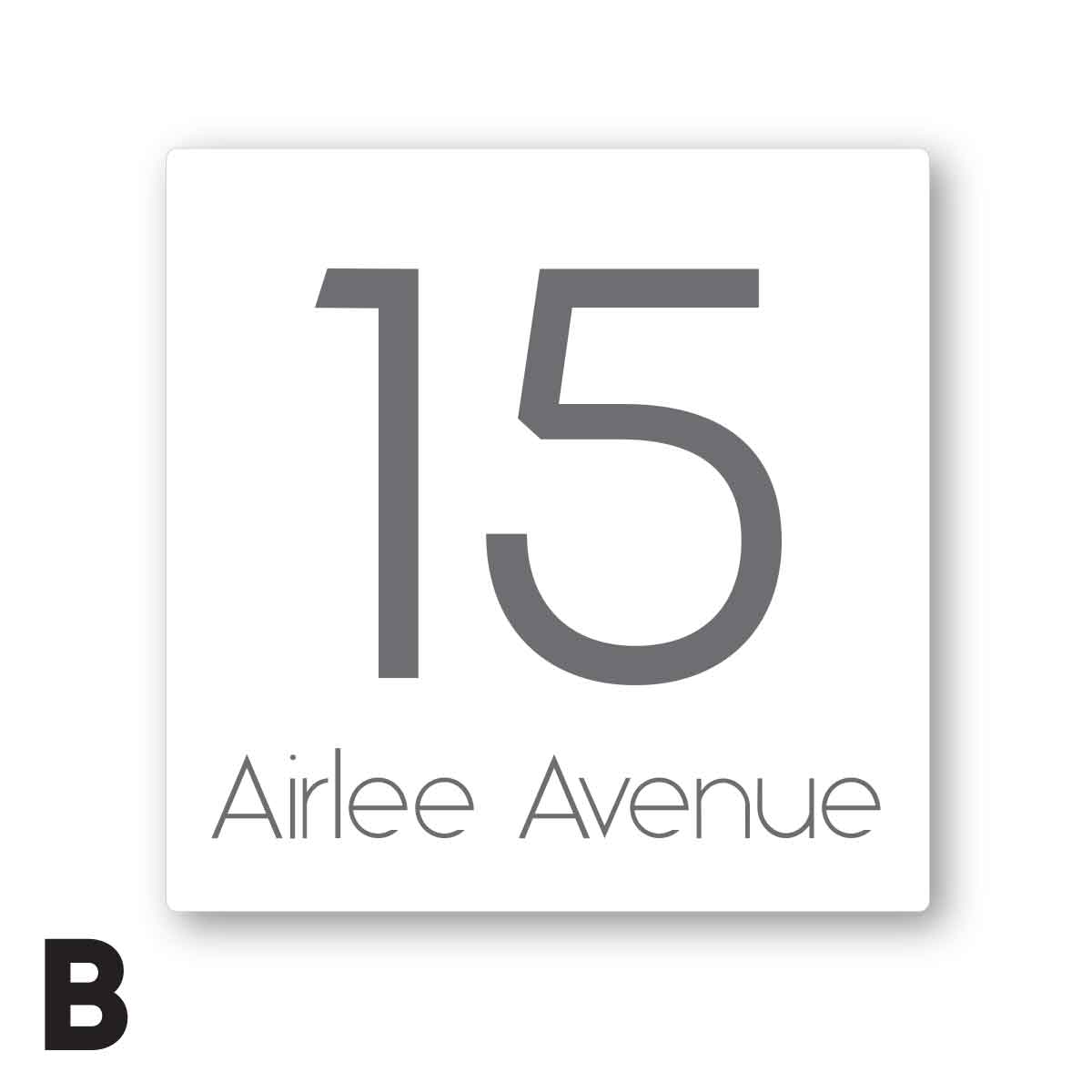 White Street Address House Sign - FAIRHAVEN - Street Address Signs - white-street-address-sign-fairhaven - HandyBox