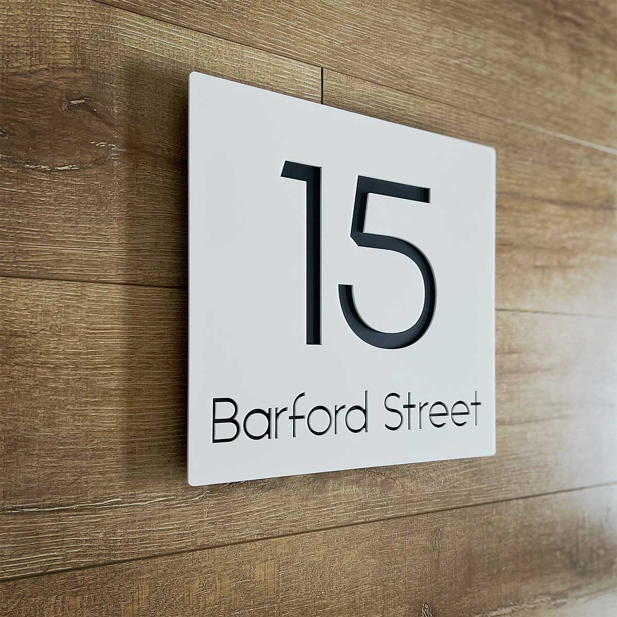 White Street Address House Sign - FAIRHAVEN - Street Address Signs - white-street-address-sign-fairhaven - HandyBox