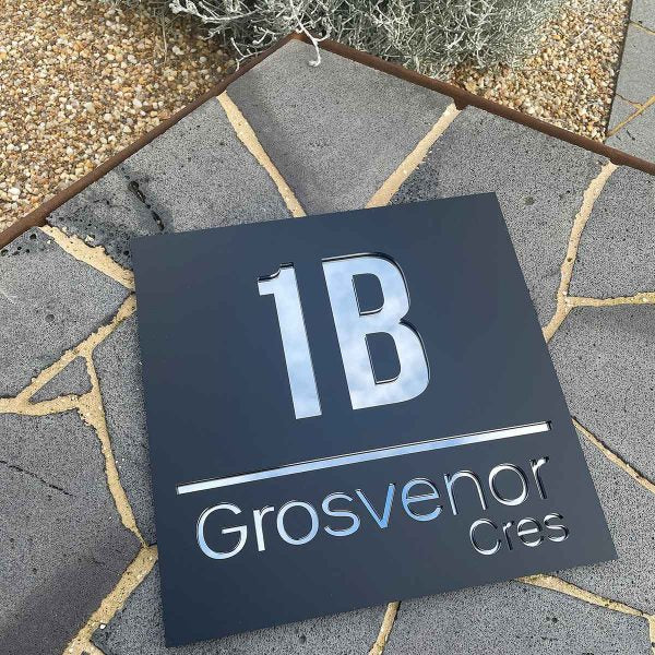 Square House Number Plaque – BUCKLEY - House Number Signs - square-house-number-plaque-buckley - HandyBox