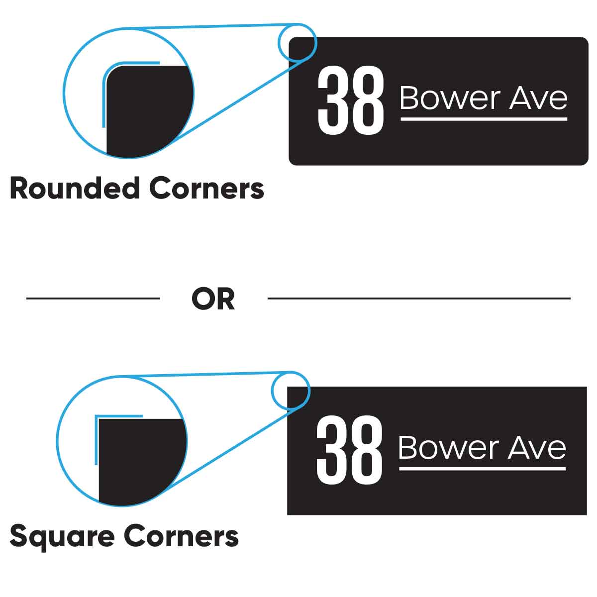 Rectangle House Number – CARINE - House Number Signs - rectangle-house-number-carine - HandyBox