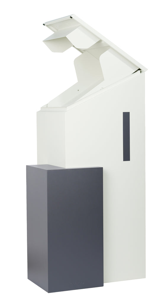 Pelican Freestanding Parcel Letterbox - Surfmist/Monument