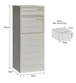 Crocodile 26 Freestanding Large Parcel and Mail Letterbox Surfmist PRESALE DUE MID DECEMBER