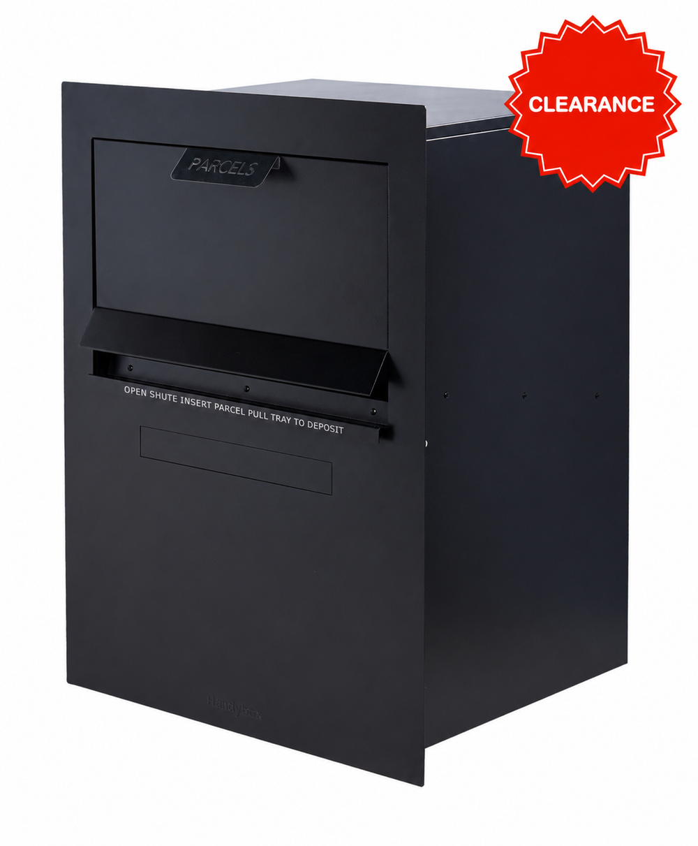 *** ONLY A FEW LEFT *** Tassie Devil MAX Brick & Fence Mounted Parcel and Mail Letterbox [Black]
