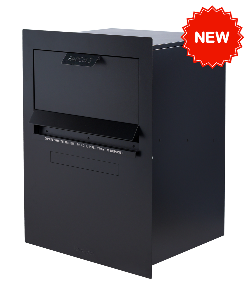 Tassie Devil MAX Brick & Fence Mounted Parcel and Mail Letterbox [Black]