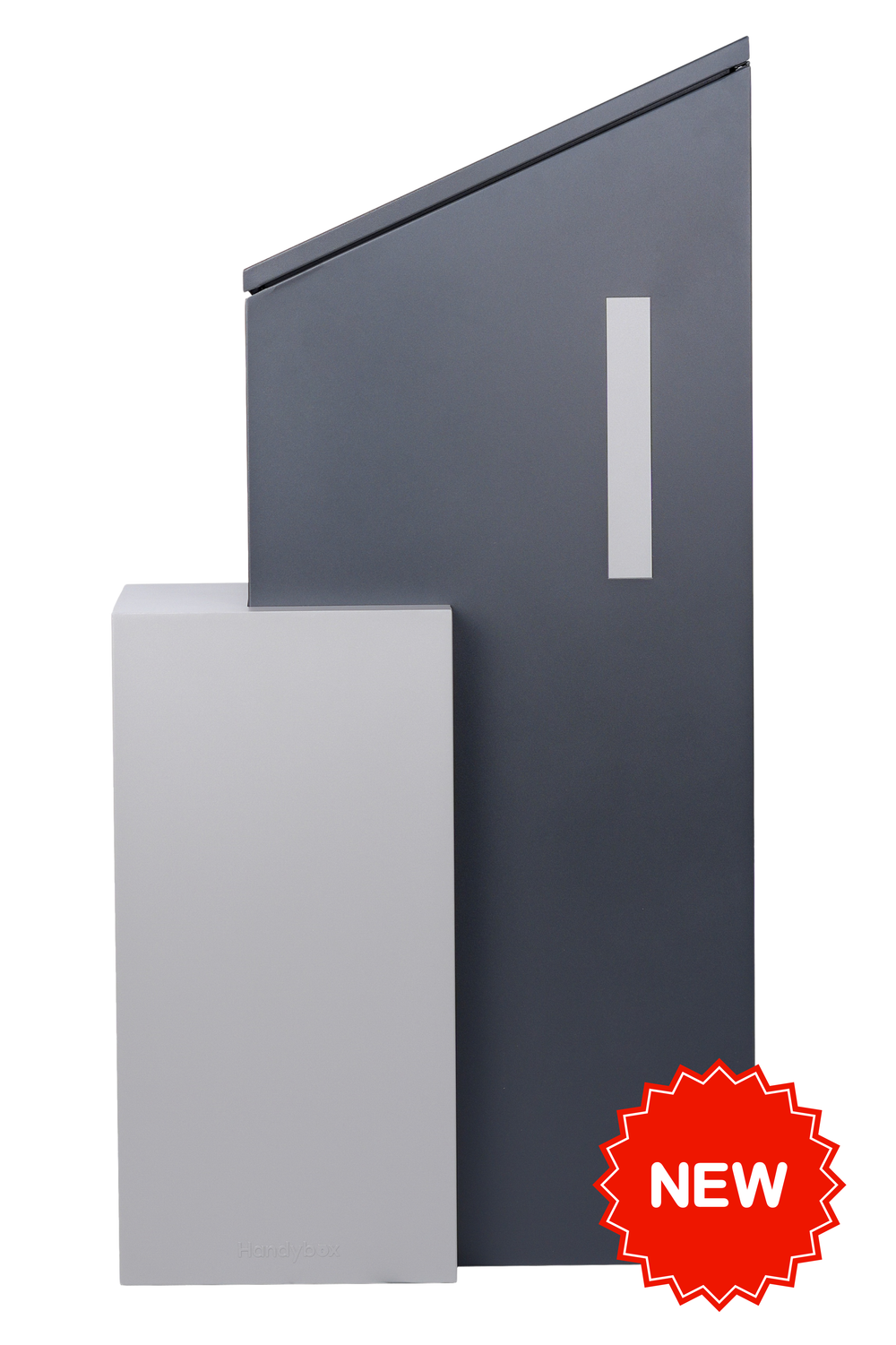 Pelican Freestanding Parcel Letterbox - Monument/Light Grey