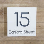 White Street Address House Sign - FAIRHAVEN - Street Address Signs - white-street-address-sign-fairhaven - HandyBox