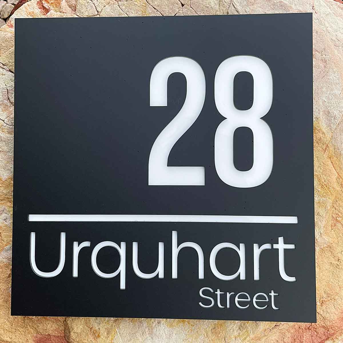 Square House Number Plaque – BUCKLEY - House Number Signs - square-house-number-plaque-buckley - HandyBox